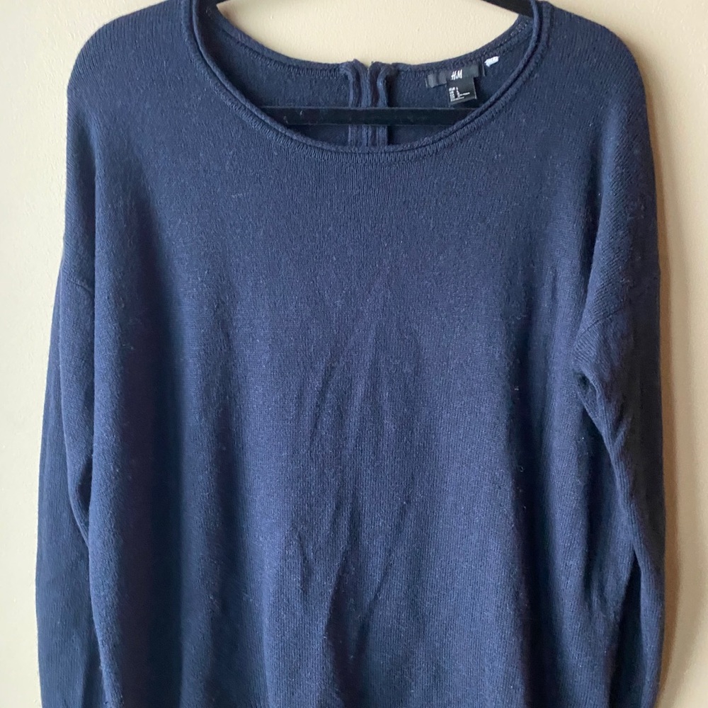 H&M NAVY BLUE SWEATER